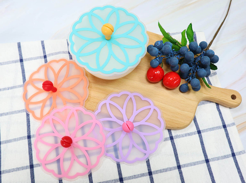 花漾雙色矽膠真空杯蓋